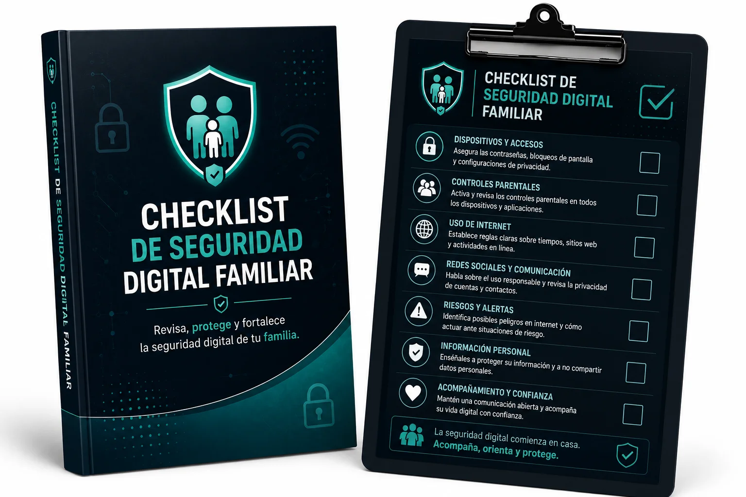 Mockup del bono 2: Checklist de Seguridad Digital Familiar